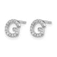Diamond Initial G Post Earrings - WBC