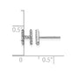 Diamond Initial H Post Earrings - WBC