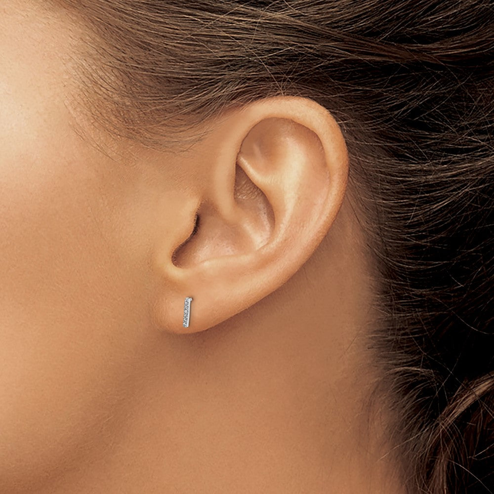 Diamond Initial I Post Earrings - WBC