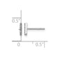 Diamond Initial I Post Earrings - WBC