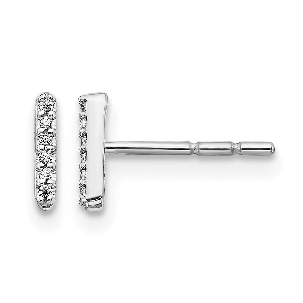 Diamond Initial I Post Earrings - WBC