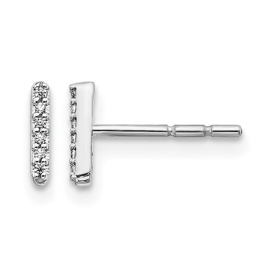 Diamond Initial I Post Earrings - WBC