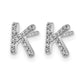 Diamond Initial K Post Earrings - WBC