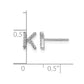 Diamond Initial K Post Earrings - WBC