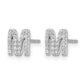 Diamond Initial M Post Earrings - WBC