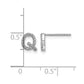 Diamond Initial Q Post Earrings - WBC