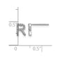 Diamond Initial R Post Earrings - WBC