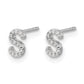 Diamond Initial S Post Earrings - WBC