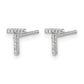 Diamond Initial T Post Earrings - WBC