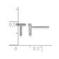 Diamond Initial T Post Earrings - WBC