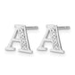 Diamond Initial A Post Earrings - WBC