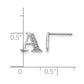 Diamond Initial A Post Earrings - WBC