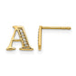 Diamond Initial A Post Earrings - WBC
