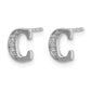 Diamond Initial C Post Earrings - WBC