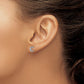 Diamond Initial C Post Earrings - WBC