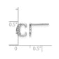 Diamond Initial C Post Earrings - WBC