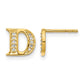 Diamond Initial D Post Earrings - WBC