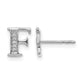 Diamond Initial F Post Earrings - WBC