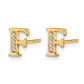 Diamond Initial F Post Earrings - WBC