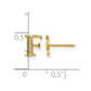 Diamond Initial F Post Earrings - WBC