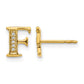 Diamond Initial F Post Earrings - WBC