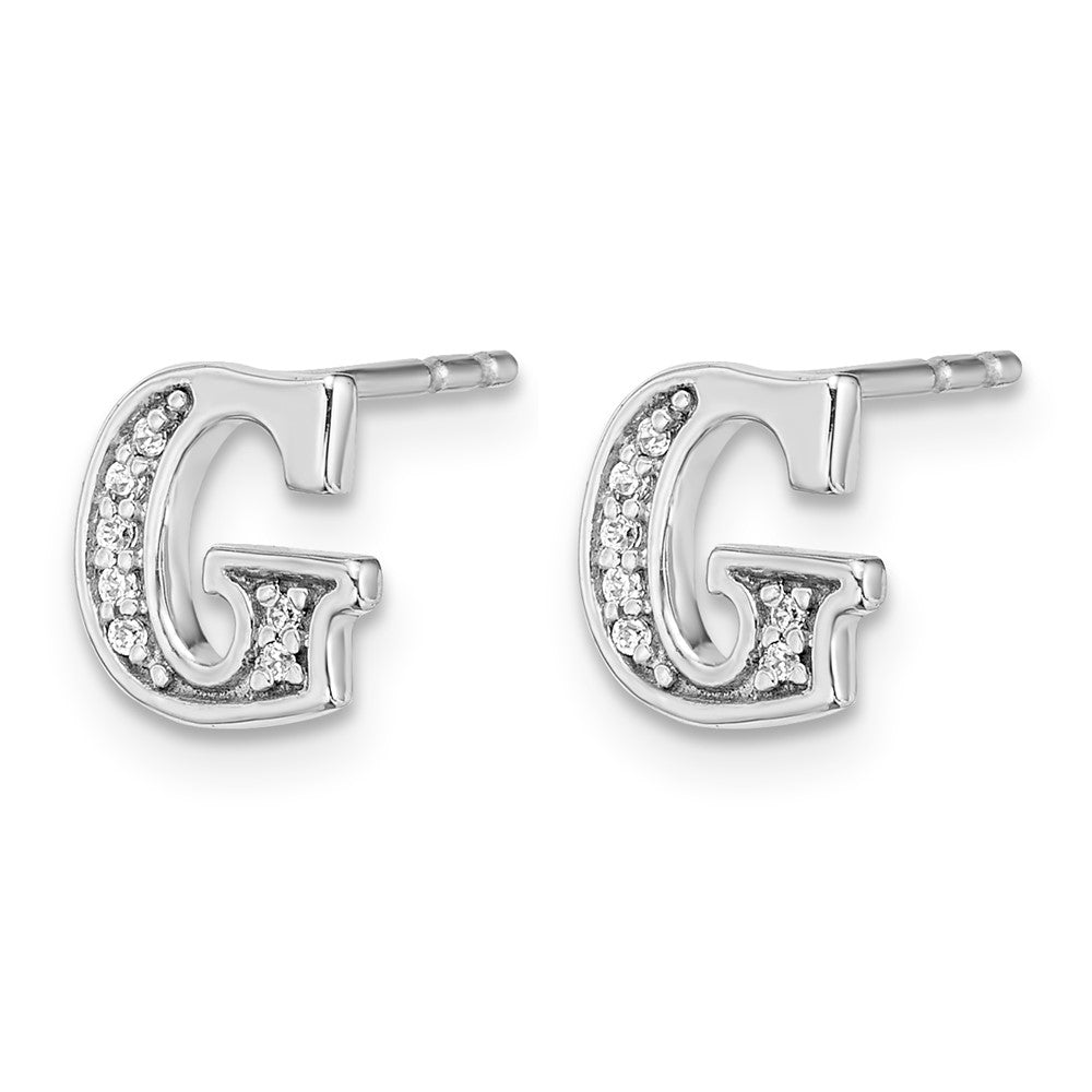 Diamond Initial G Post Earrings - WBC