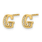 Diamond Initial G Post Earrings - WBC