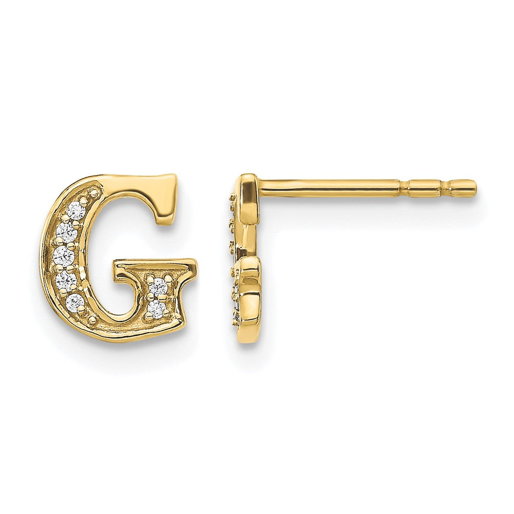Diamond Initial G Post Earrings - WBC