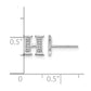 Diamond Initial H Post Earrings - WBC