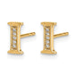 Diamond Initial I Post Earrings - WBC
