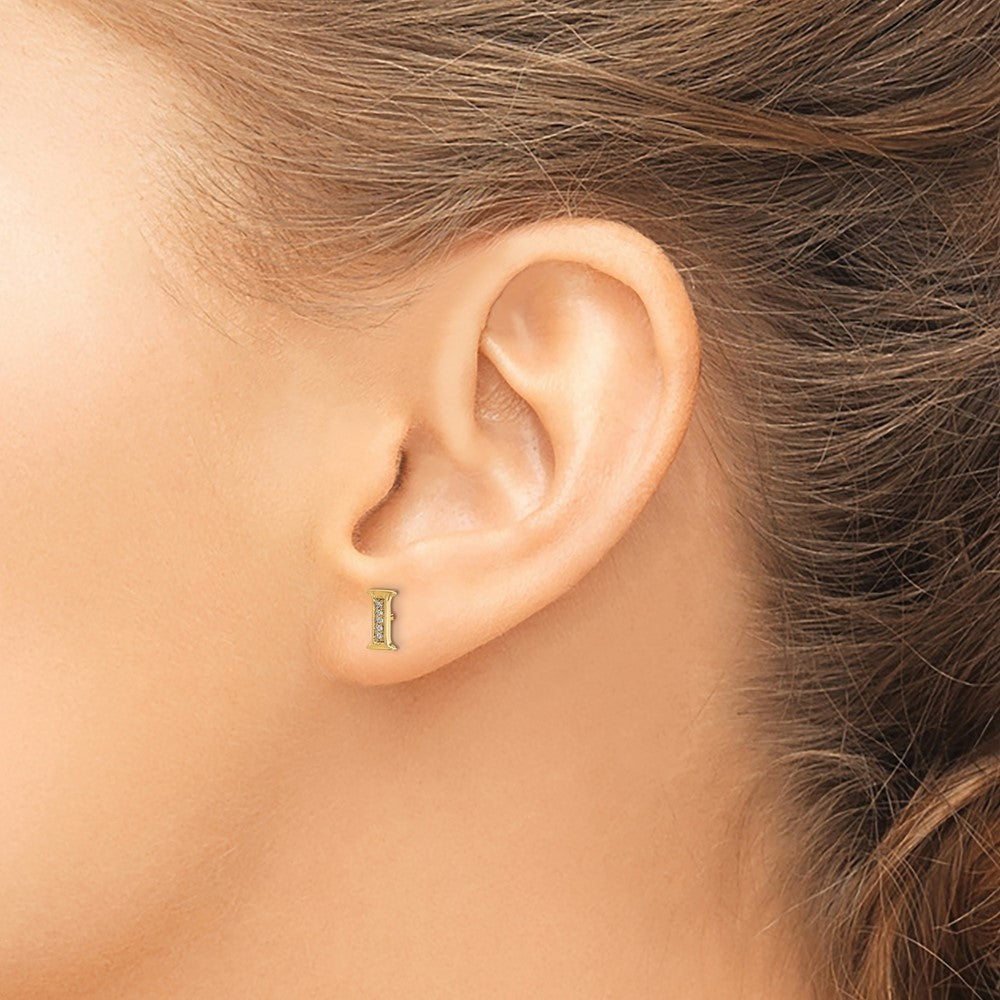 Diamond Initial I Post Earrings - WBC