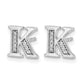 Diamond Initial K Post Earrings - WBC