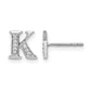 Diamond Initial K Post Earrings - WBC