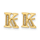 Diamond Initial K Post Earrings - WBC