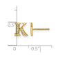 Diamond Initial K Post Earrings - WBC
