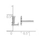 Diamond Initial L Post Earrings - WBC