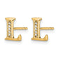 Diamond Initial L Post Earrings - WBC
