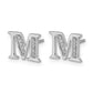 Diamond Initial M Post Earrings - WBC