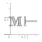 Diamond Initial M Post Earrings - WBC