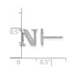 Diamond Initial N Post Earrings - WBC