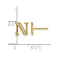 Diamond Initial N Post Earrings - WBC