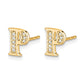 Diamond Initial P Post Earrings - WBC