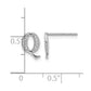 Diamond Initial Q Post Earrings - WBC