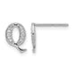 Diamond Initial Q Post Earrings - WBC