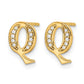 Diamond Initial Q Post Earrings - WBC