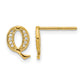Diamond Initial Q Post Earrings - WBC
