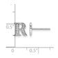 Diamond Initial R Post Earrings - WBC