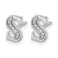 Diamond Initial S Post Earrings - WBC