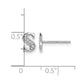 Diamond Initial S Post Earrings - WBC