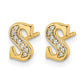 Diamond Initial S Post Earrings - WBC